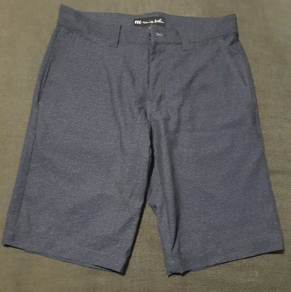Travis Mathew Mens Beck Shorts Blue Size 30 Golf Performance Stretch Shorts